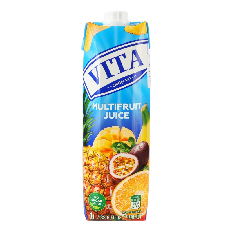 Сок неосвітлений пастеризований мультифруктовий Vita т/п 1л