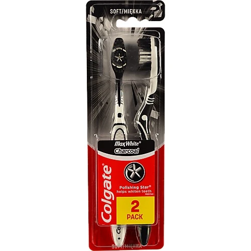 Щітка зубна Soft Max White Charcoal Colgate 2шт