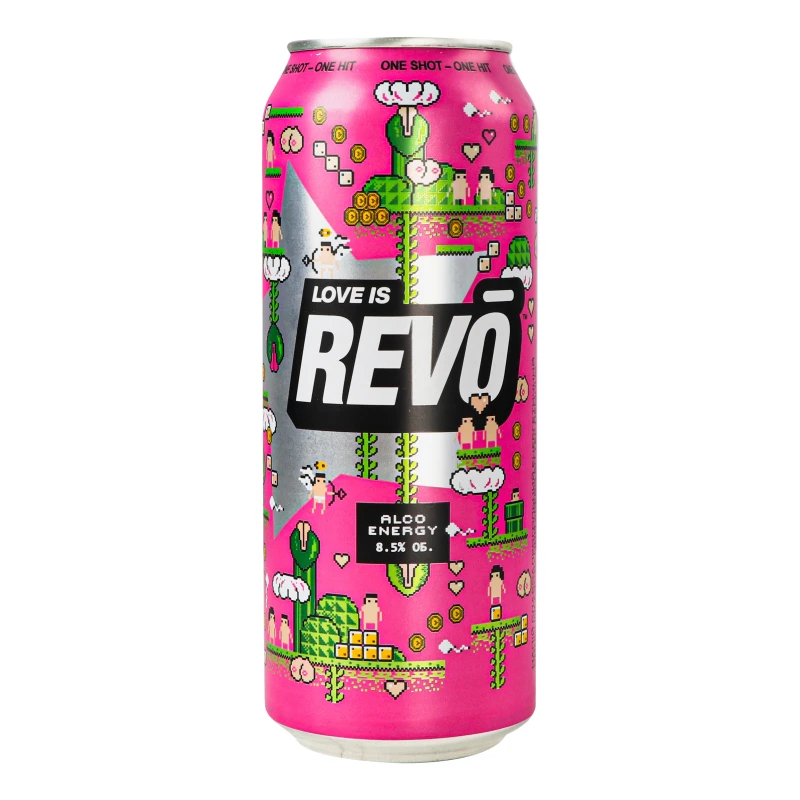 Напій слабоалкогольний Revo Bitter Lemon 0.5л 8.5% енергетичний сильногазований