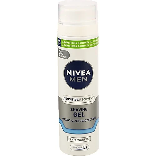 Гель для гоління Micro Cuts Protection Sensitive Recovery Nivea Men 200мл