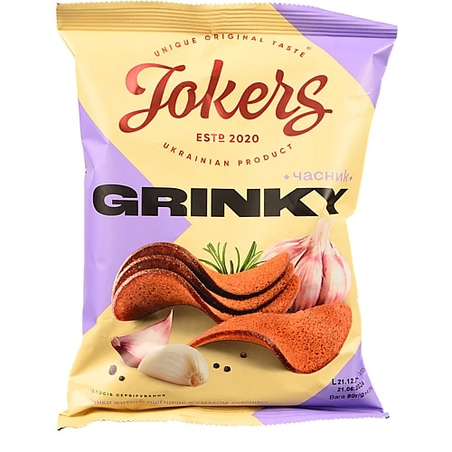 Грінки житньо-пшеничні Часник Jokers м/у 80г