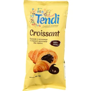 Круасан Tendi з шоколадно-горіховою начинкою 65г