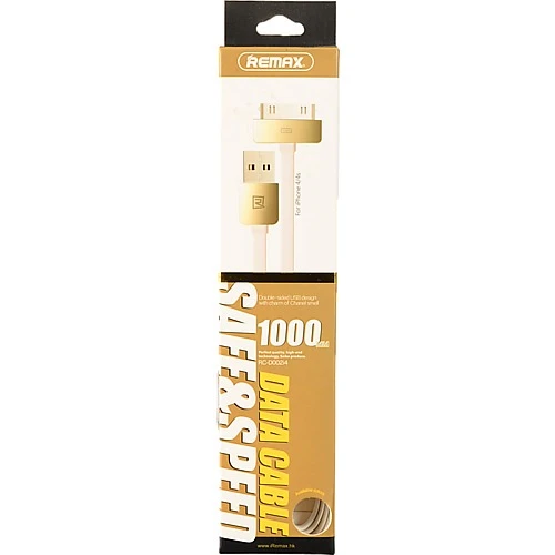 USB кабель Remax RC-D002i4 King Kong iPhone 4 4s 30pin. 1м білий