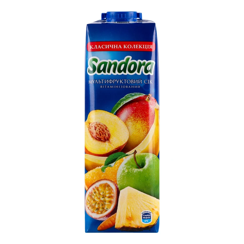 Сік вітамінізований Мультифруктовий Sandora т/п 1л