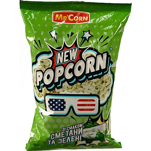 Попкорн зі смаком сметани та зелені Mr'Corn м/у 70г