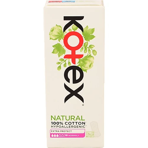 Прокладки щоденні Екстра захист Нормал+ Natural Kotex 18шт