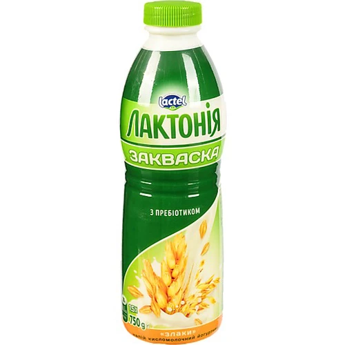 Напій Лактонія 750мл 1.5% закваска злаки пляшка
