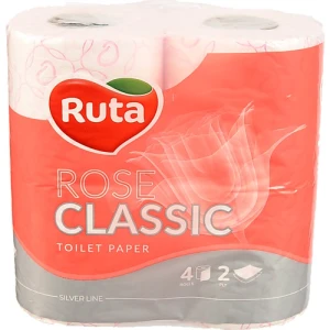 Туалетний папір Рута Classic Rose 4 рулони, 2-шаровий