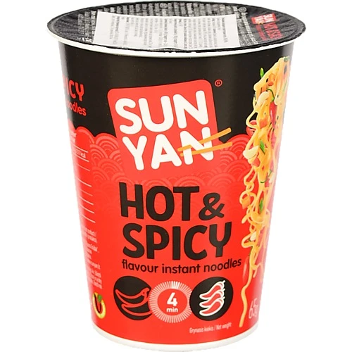 Локшина Sun Yan 65г гостра ст.