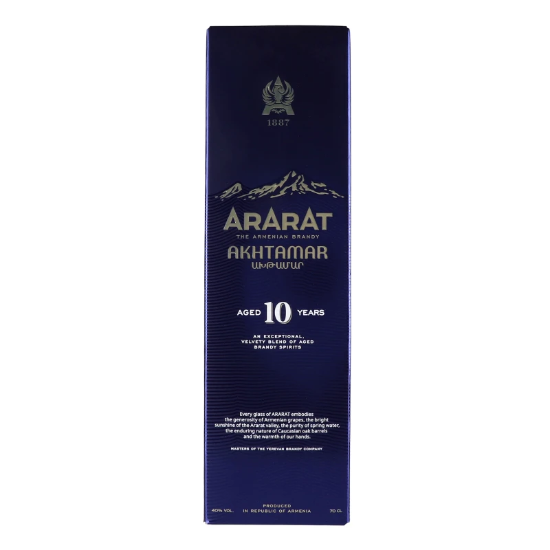 Бренді Ararat Akhtamar 10 років вірменське кор. 0.7л