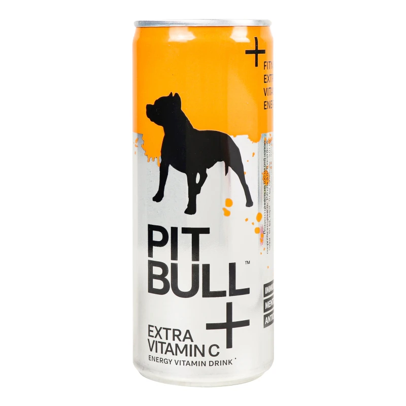Напій енергетичний безалкогольний сильногазований Extra Vitamin C Pit Bull з/б 250мл