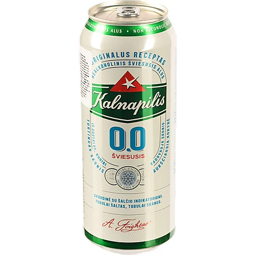 Пиво Kalnapilis 0.5л 0% безалкогольне світле пастеризоване Classic