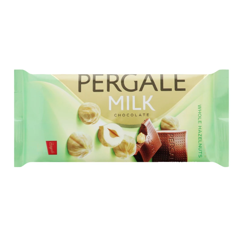 Шоколад молочний з цілими ядрами фундука Pergale м/у 100г
