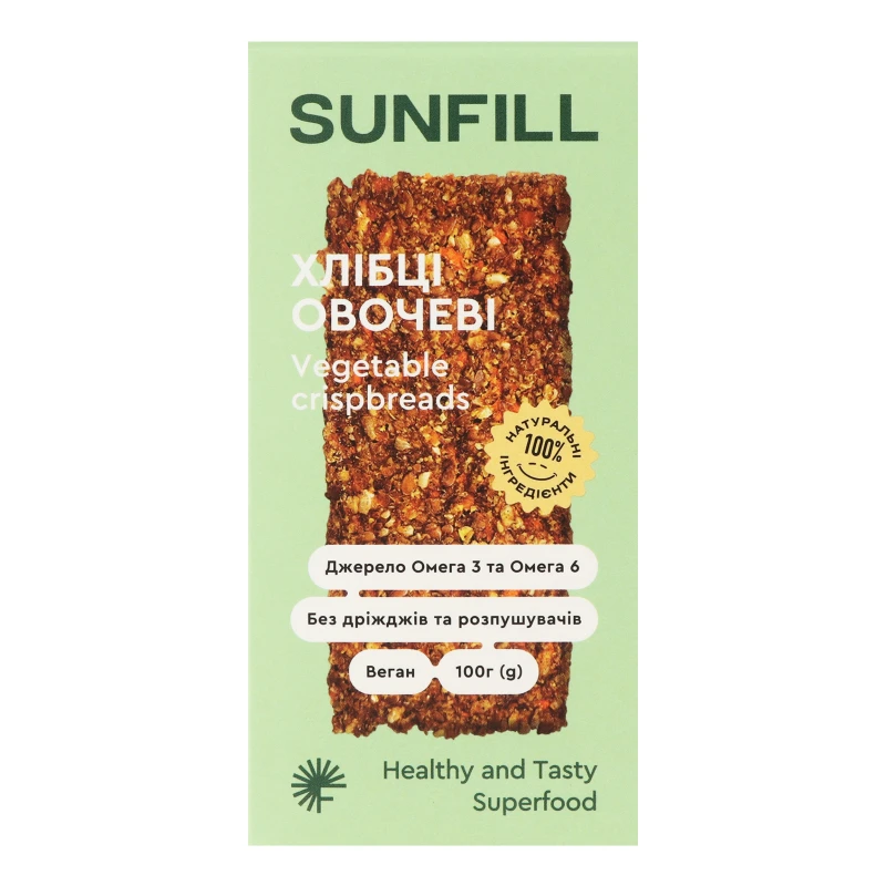 Хлібці овочеві SunFill к/у 100г