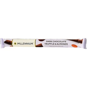 Шоколадний батон Millennium 38г чорний трюфель мигдаль начинка