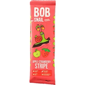 Цукерка фруктово-ягідна Apple-strawberry Stripe Bob Snail м/у 14г