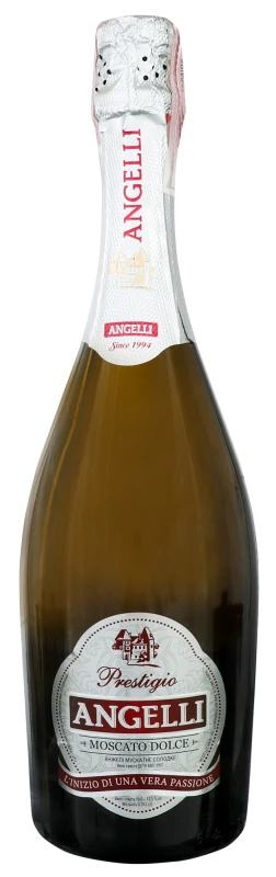 Вино ігристе Angelli 0.75л мускат солодке біле