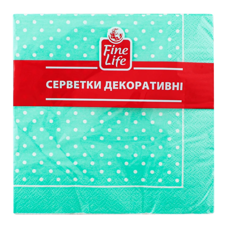 Серветки Silken Горошко (ассортименті) 33х33 3шар 20шт у пачці
