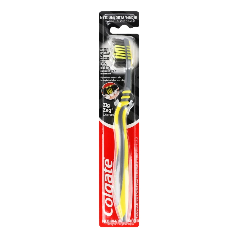 Щітка зубна medium Charcoal Zig Zag Colgate 1шт