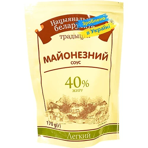 Соус Майонезний Білоруські традиції 170г 40% легкий д.п