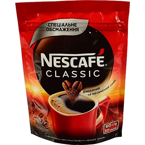 Кава розчинна гранульована Classic Nescafe 60г
