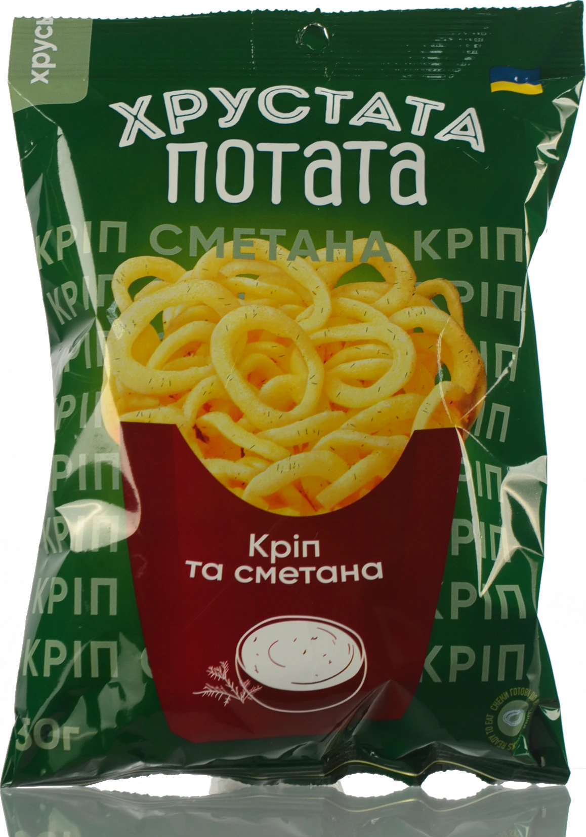 Снеки фігурні Цибулеві кільця Хрустата Потата м/у 50г