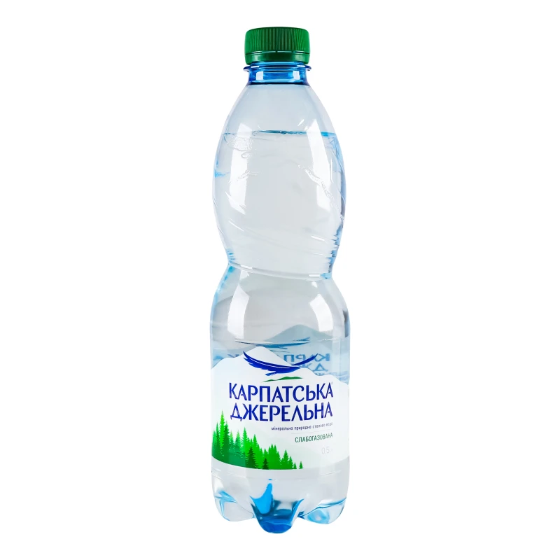 Вода мінеральна слабогазована Карпатська Джерельна п/пл 0.5л