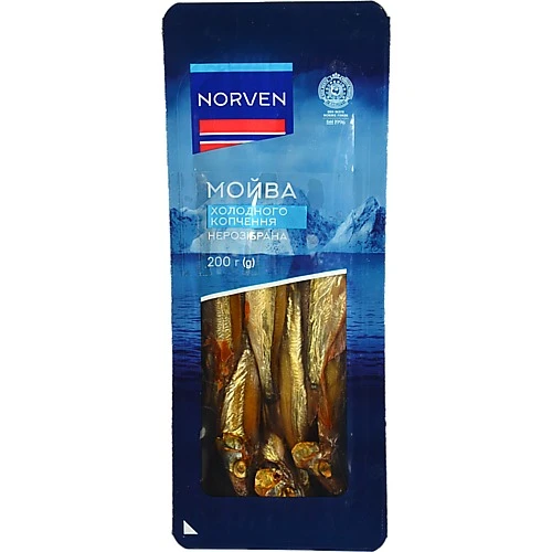 Мойва Norven нерозібрана холодного копчення 200г