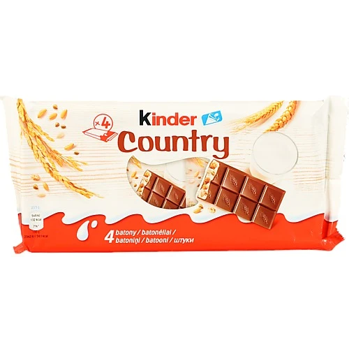 Шоколад молочний з молочно-злаковою начинкою Country Kinder м/у 94г