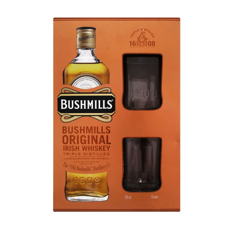 Віскі Bushmills 0.7л Original + 2 склянки
