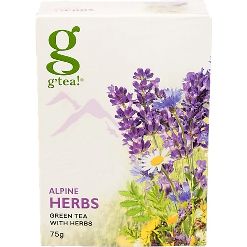 Чай зелений байховий листовий з травами Alpine herbs G'tea! к/у 75г