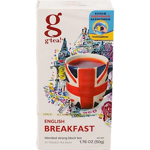 Чай G'tea! English Breakfast чорний 25х2г