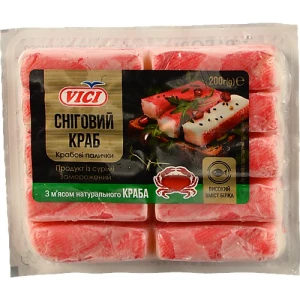 Палички крабові заморожені Snow crab Vici в/у 200г