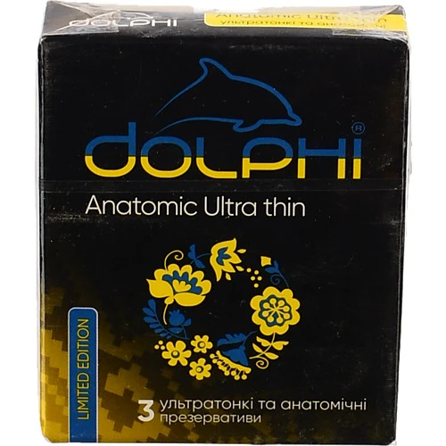 Презервативи у силіконовому змащувачі з накопичувачем Anatomic Ultra thin Dolphi 3шт