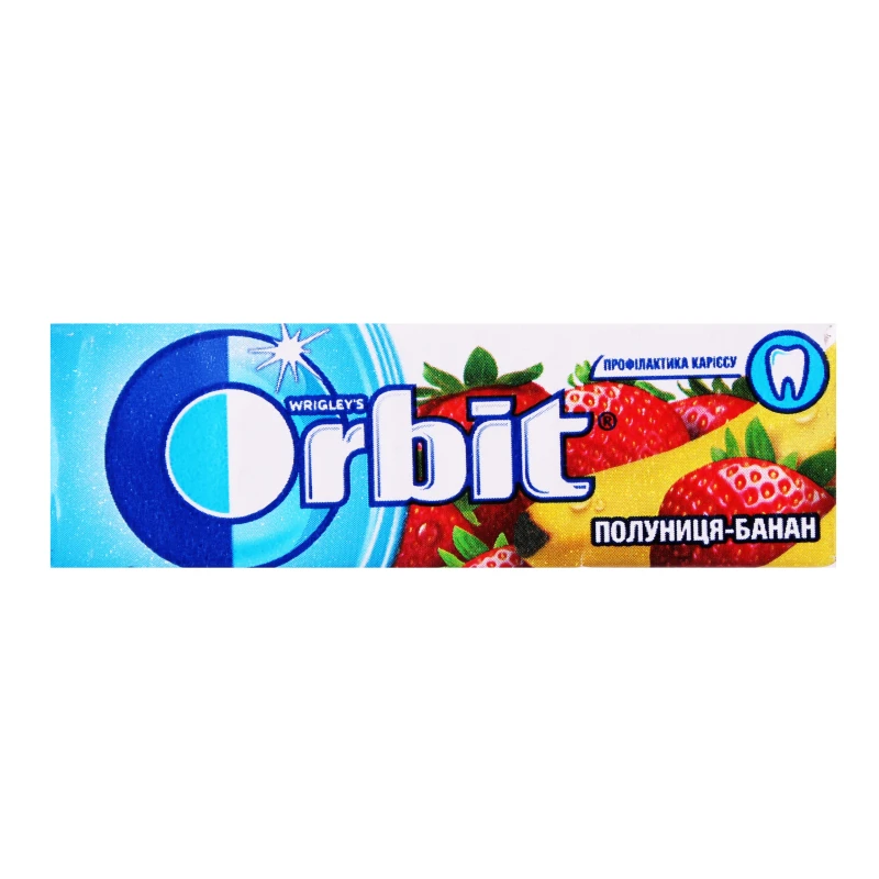 Гумка жувальна без цукру Полуниця-банан Orbit м/у 14г