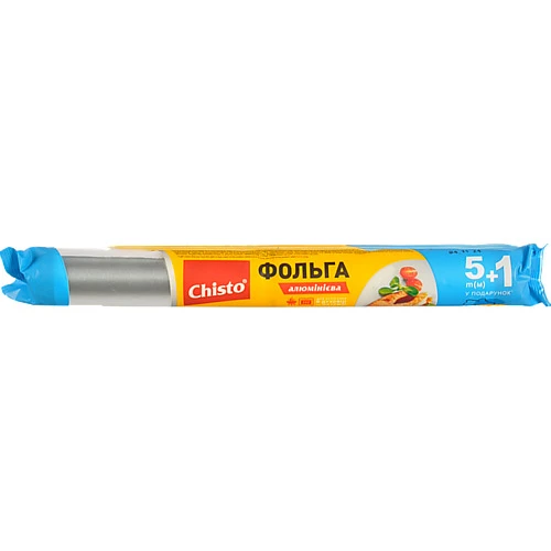Фольга алюмінієва для запікання 6м Chisto 1шт