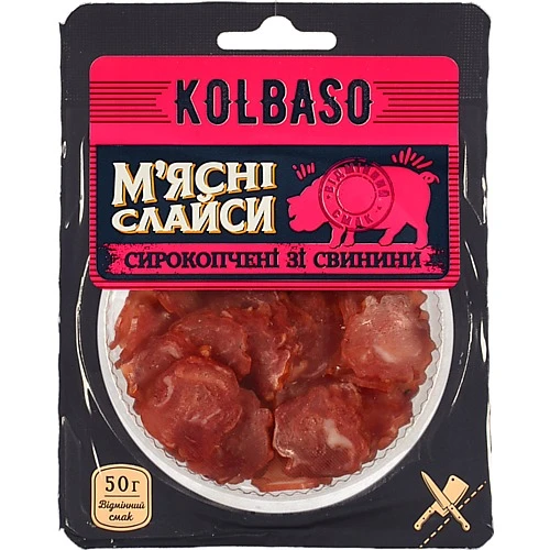 Слайси м'ясні зі свинини Snack&Go Ювілейний Преміум с/к 50г