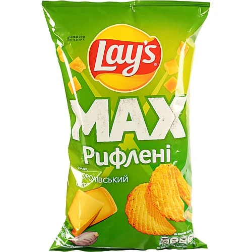 Чипси картопляні Королівський Сир Рифлені Max Lay's 120г