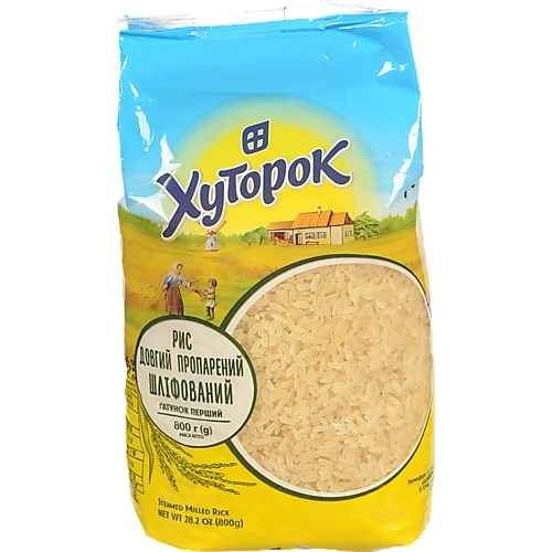 Рис Хуторок 800г пропарений