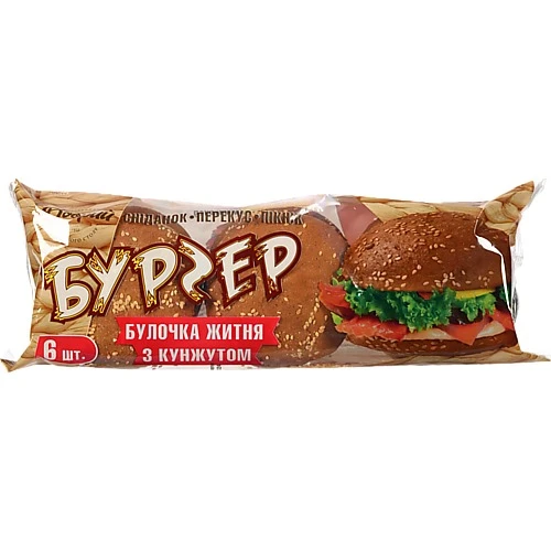 Булочка Охтирський ХК 50гх6 житня кунжут