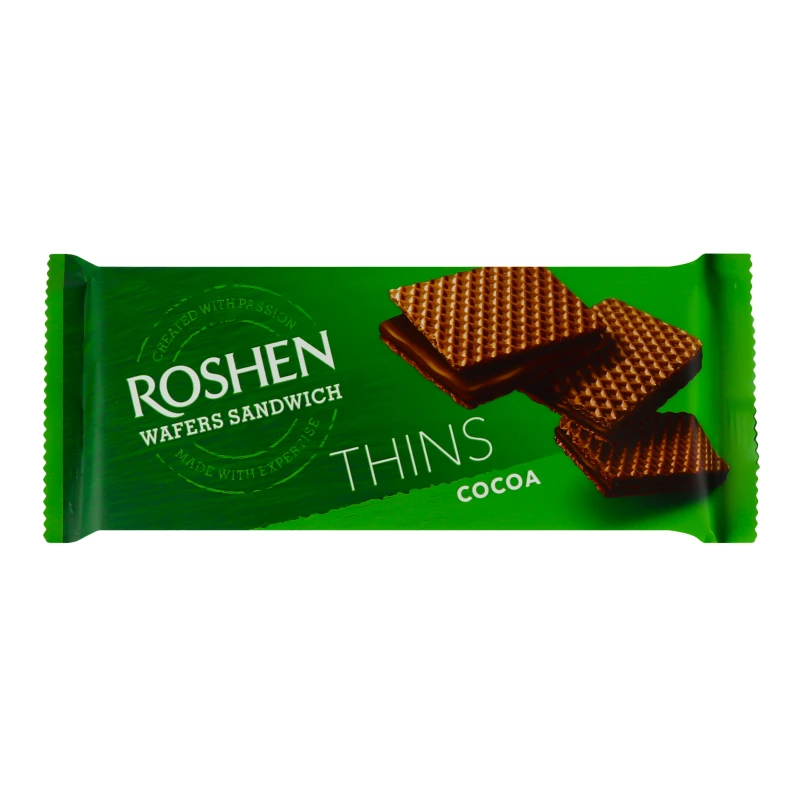 Вафлі Cocoa Thins Wafers Sandwich Roshen м/у 55г