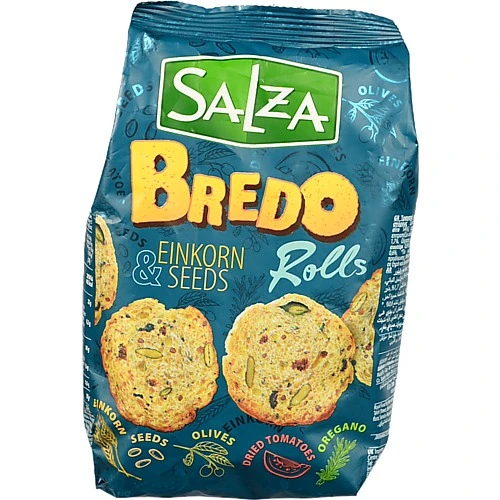 Сухарики хлібні хрусткі Einkorn&Seeds Bredo Rolls Salza м/у 70г