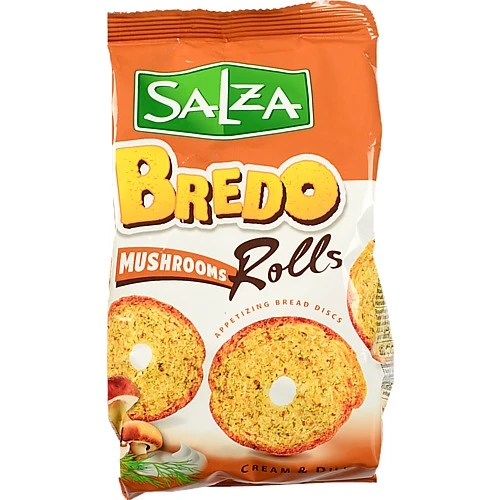 Сухарики хлібні хрусткі Mashrooms Cream&Dill Bredo Rolls Salza м/у 70г