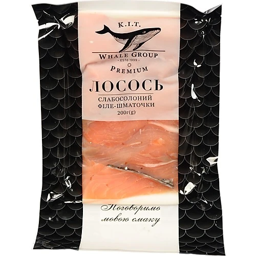 Лосось К.І.Т 200г філе-шматочки с.с в.у