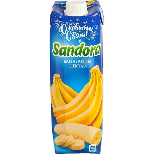 Нектар з м'якоттю стерилізований банановий Sandora т/п 0.95л