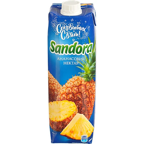 Нектар неосвітлений пастеризований ананасовий Sandora т/п 950мл