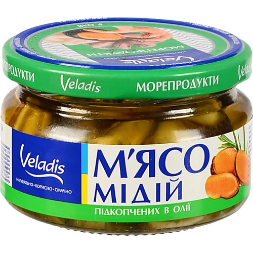 М'ясо мідій підкопчених в олії Veladis 200г