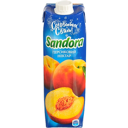 Нектар з м'якоттю стерилізований персиковий Sandora т/п 0.95л