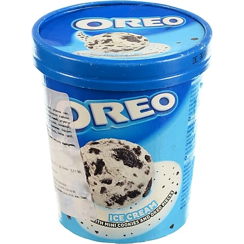 Морозиво 9.5% ванільне зі шматочками шоколадного печива Oreo відро 324г