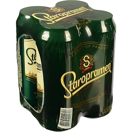 Пиво Staropramen 4х0.48л 4.2% світле пастеризоване